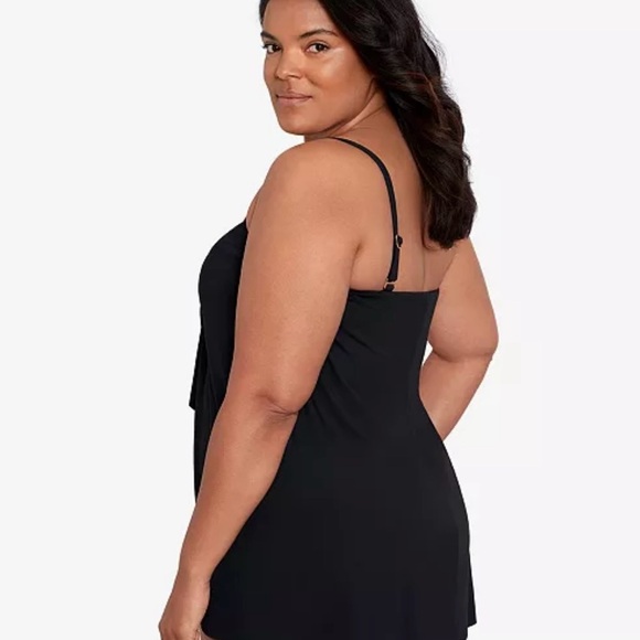 New Lauren Ralph Lauren Plus Size Bandeau Flyaway One-Piece Swimsuit 22W - Picture 2 of 3